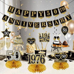 50Th Anniversary Decorations, 10Pcs Happy 50Th Wedding Anniversary Vintage 1976