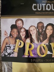 Prom Metallic Gold Cutout Sign Promposals Party Photo 5pc Large 14.4″ Letters