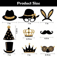 24 Pieces Party Photo Booth Props for Birthday Weddings Graduation Prom Party Su