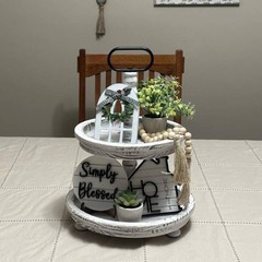 Houmury Rustic 9.09 x 6.22 x 3.82 inches, Set of 8-without Tiered Tray