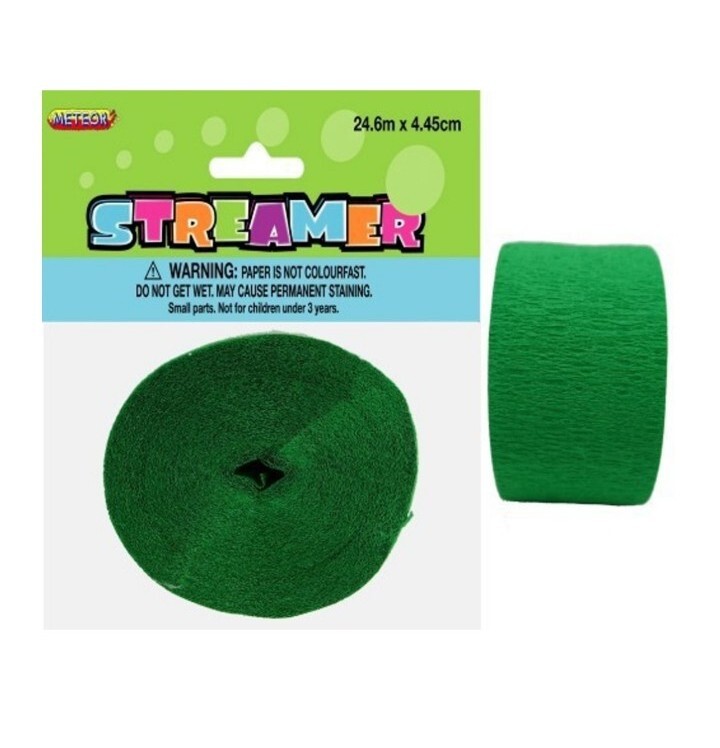 Green Emerald Crepe Paper Streamer 81 ft