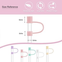 6-Pack 0.4in/10mm Straw Toppers, for Stanley Straw Covers Cap for Tumblers fo…