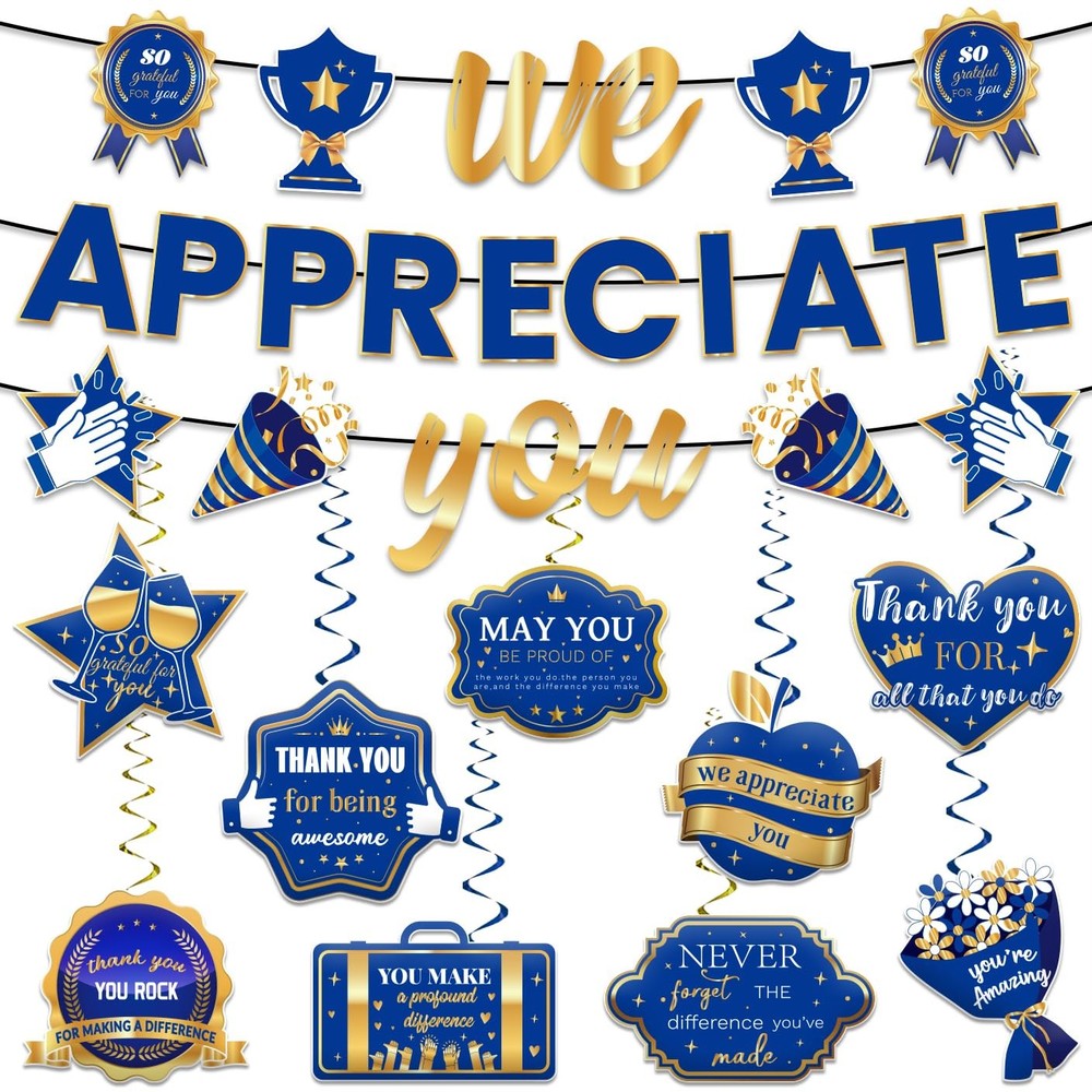 Appreciation Decorations, We Appreciate You Banner Decorations, Thank You Sign,