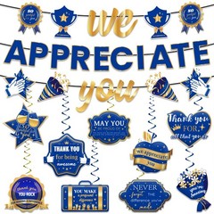 Appreciation Decorations, We Appreciate You Banner Decorations, Thank You Sign,