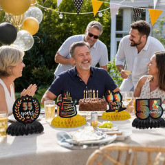 Vintage 55Th Birthday Decorations – 9 Pcs Retro Sunset Party Paper Table Honeyco