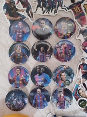 FC Barcelona Messi Soccer Birthday Supplies Stickers Buttons Bracelet Keychain