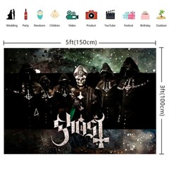Ghost Birthday Decor Party Supplies Backdrop Banner Poster Vinyl for Kids