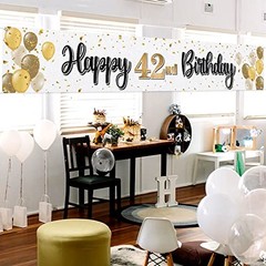 Happy 42nd Birthday Decorations,42nd Gold Balloon Large Birthday Gold-42nd