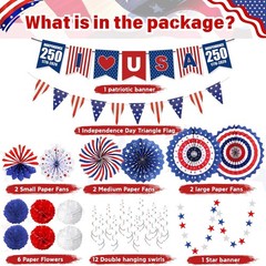 Vibrant 37PCS Patriotic Party Set: Flags, Streamers & DIY Fun for All Occasions