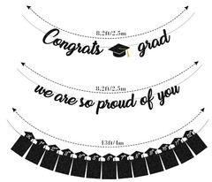 Graduation 2025 Party Decorations – Congrats & Photo Banner (Pre-Strung)