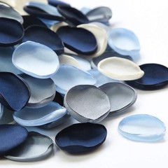 Floroom 300pcs Rose Petals Dusty Blue Navy Faux Silk Flower Petals for Weddin…