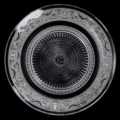 Elsjoy 6 Pack 10 Inch Large Glass Dinner Plate, Clear Round 10 inch,