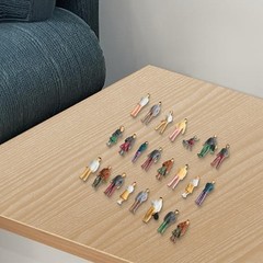 Diverse Designs in This Complete Set of 100 Colorful Figurines Available