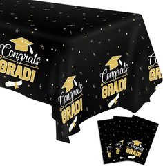 3 Pieces Graduation Tablecloth, 2026 Graduation Party Decorations, Large Size Pl