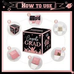 2026 Graduation Party Decorations Pink and Black Medium,