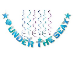 Mermaid Party Supplies, Banner Decoration Kit (7-Count)