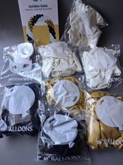 Black and Gold Balloons Arch Kit – New Other – Read – Fast Shipping
