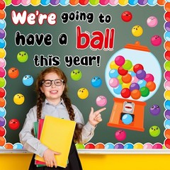 Cheerful Back to School Gumball Decorations – Easy to Personalize & Install