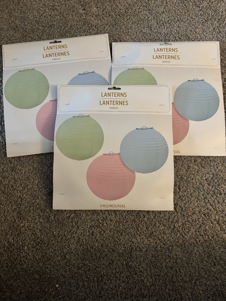 Multi-colored Paper Lantern (3) 3-packs