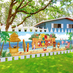 Aloha Banner Luau Party Decorations Hawaiian Aloha Sign Banner Tiki Bar Tropical
