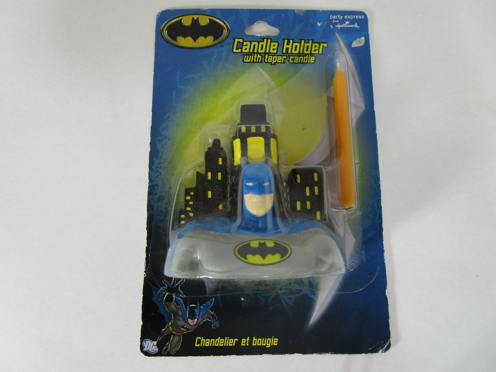 Batman Candle Holder with Taper Candle by Party Express From Hallmark New