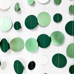 46 Ft Sage Green Party Decorations Metallic Sage Green White Polka Dots Garla…