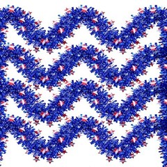 4th of July Tinsel Garland 4 Pack – 26.4 ft Red White Blue Patriotic Star