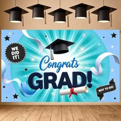 Class of 2026 Congrats Grad Prom Backdrop Party Photo Background Banner Decor
