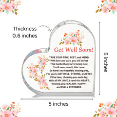 Get Well Soon Gifts Acrylic Heart Keepsake Gift for Women Mom Girl Sister
