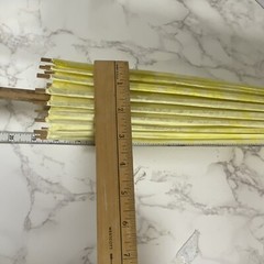 Wood & Paper Parasol Design Umbrellas Yellow Set of 9, Party,Wedding Decorations
