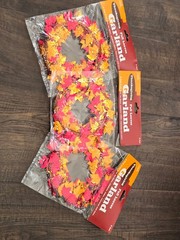 3 Foil Reusable 9′ Autumn Orange-Gold Garland Leaf Fall Decor Thanksgiving