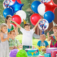 138PCS Red White and Blue Balloon Garland Arch Kit, 18 12 10 5 Inch Red and Blue