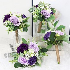 Bridesmaids Bouquets Flowers Set of 4 – Artificial Bridesmaid Bouquet Wedding…