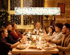Will You Marry Me Backdrop Banner Decorations Large Wedding Engagement Party Sig