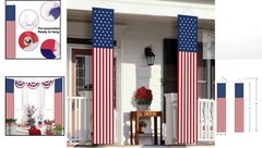 Stars and Stripes Hanging Banners – Perfect for Outdoor July 4th Celebrations