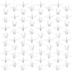 4 Pack 3D White Paper Crane Hanging Garlands Birds Streamers Garland Origami …