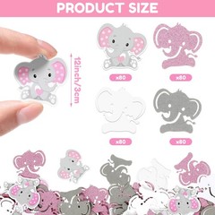 320 Pcs Baby Elephant Confettielephant Baby Shower Decoration Elephant Theme Tab