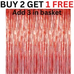 2M-3M FOIL FRINGE TINSEL BACKDROP CURTAIN DOOR WEDDING BIRTHDAY PARTY DECORATION