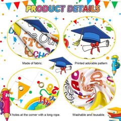 5TH Grade Graduation Decorations 2026, 5TH Grade Graduate Door Cover, White Peac