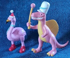 Target Party Farm Animals Ankyo Santa Hat Flamingo Marching Band T-Rex 2 Pink