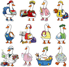 48 Pcs Silly Goose Cutouts Classroom Decorations Silly Goose Bulletin Board Deco