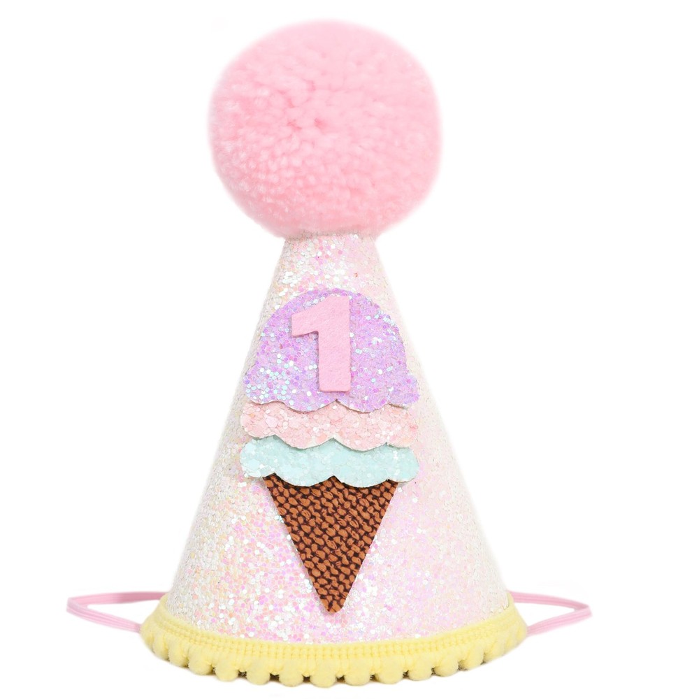 Ice Cream 1st Birthday Cone Hat – Sweet One First Birthday Hat, Ice Cream 1st…