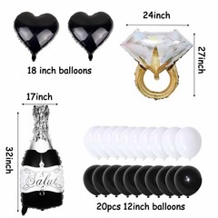 Gothic Bachelorette Party Decorations Glitter Black Rip Single Life Banner,Ba…