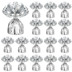 36 Pcs Metallic Balloon Weights Set Heavy Solid Metallic Anchor Balloon Silver