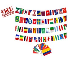 Multicolor 48 Countries Flag String for World Cup 2026 – Vibrant & Exciting
