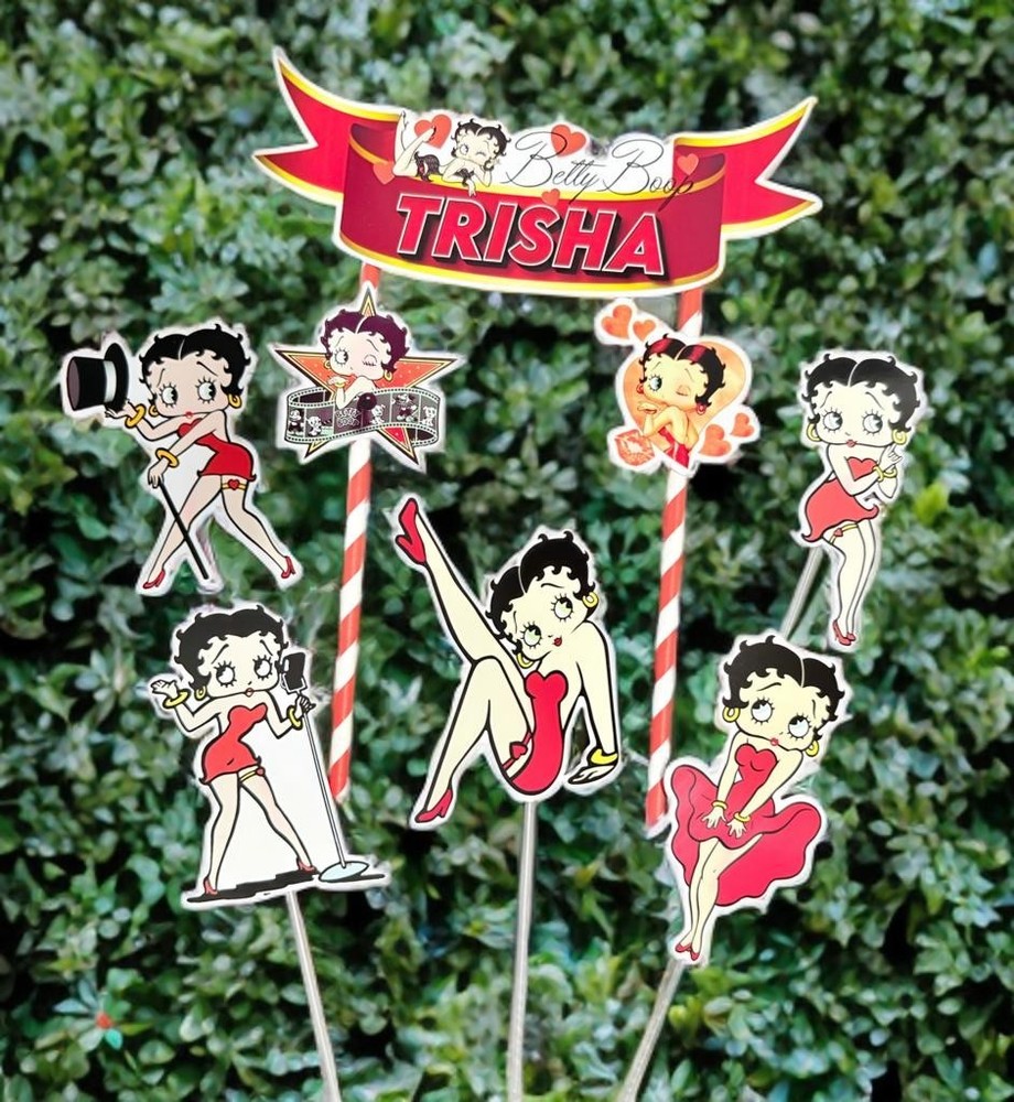 Personalized Betty Boop Glamour Celebration Cake Topper