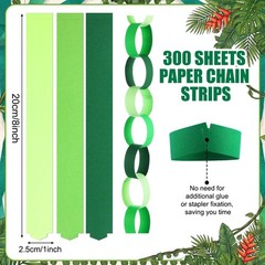 Green Jungle Party Decorations 492ft Green Crepe Streamers 300 Strips Chain G…