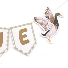 Lucky Duck High Chair Banner – Mallard Duck Party Decoration, Duck Hunting 1s…