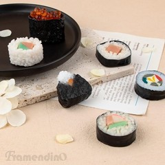 , 6 Pack Artificial Susi Fake Sushi Simulated Onigiri Realistic Food Model Li…