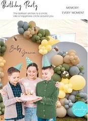 Easy Assembly 13Ft Balloon Arch Kit – Sage Green & Dusty Blue for All Occasions